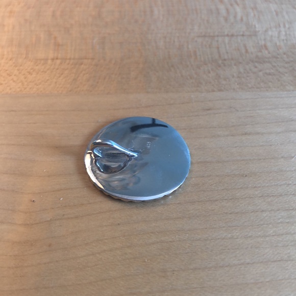 Sterling Silver Round Sunburst Pattern Floating Pendant - Picture 3 of 4